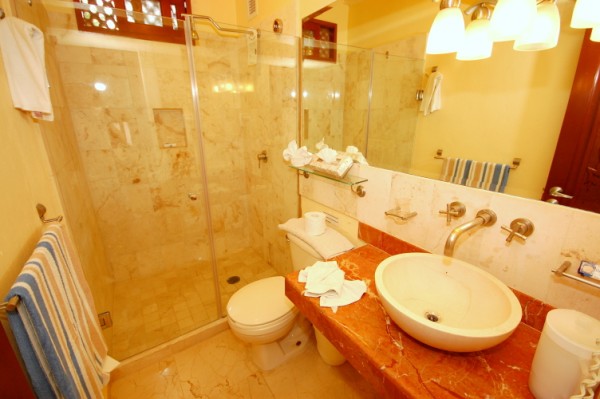 Main House guest bathroom, Casa Iguana, Akumal, Mexico-Thumbnail