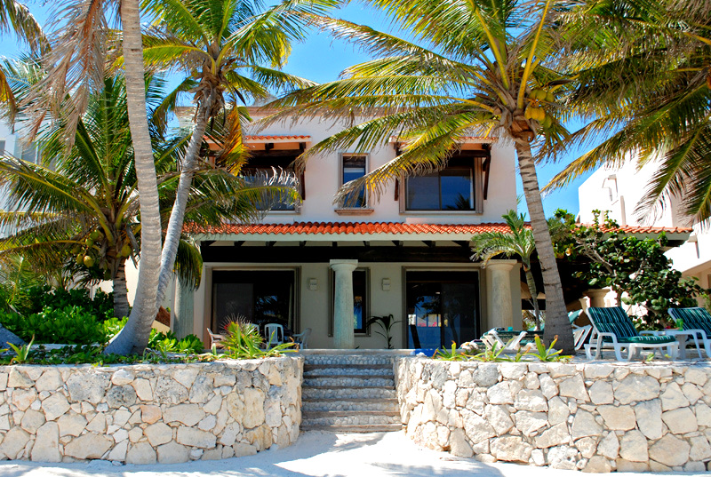 View of Casa San Francisco from the beach, South Akumal-Thumbnail