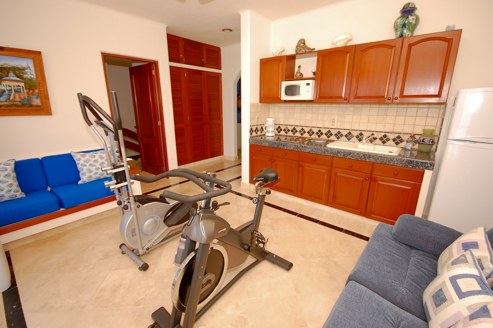Upper guest suite kitchenette and fitness equipment-Thumbnail