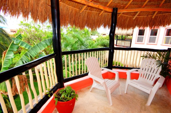 Casa Gatos 103 Guest Bedroom private terrace, Akumal-Thumbnail