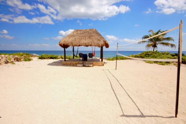 Purpose built beach area at Casa Iguana, Akumal, Mexico-Thumbnail