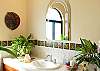 Upper garden view ensuite bathroom.  Casa San Francisco.-Thumbnail