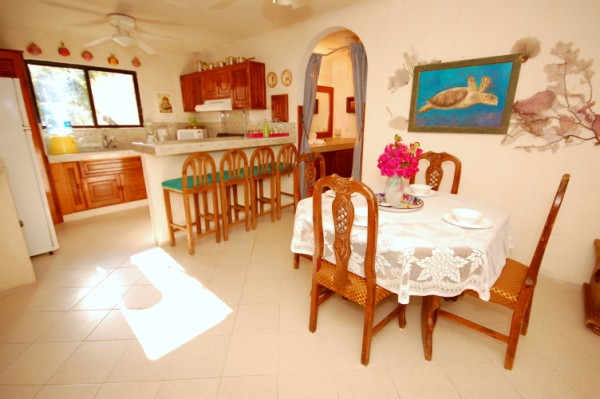 Seven Seas Condos #1 dining & kitchen, South Akumal, Mexico-Thumbnail