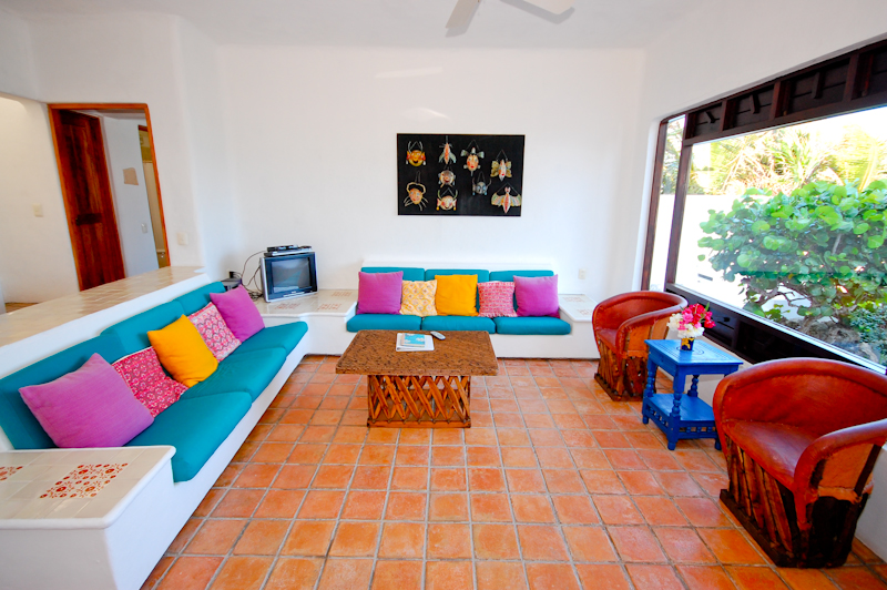 Living Room at Quinta Del Mar, Yalku, Akumal, Mexico-Thumbnail