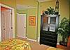 TV and storage in guest room