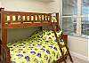 Bunk room features full w/twin trundle and twin bunk on top - will sleep a total of 4 kids!