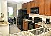 Full kitchen with granite counters!