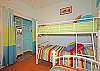 Great room for kids...bunks and TV!