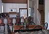 Dining area and kitchen bar with stools