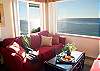 Relax on the couch as you gaze out to the ocean!