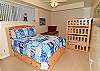 bedroom with 1 full, 2 twins, and one side sleeper