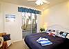 King sized bedroom, private patio access