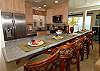 Kitchen with granite counters, stainless appliances