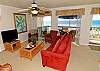 Spacious living room overlooking the ocean