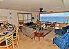 Living room, kitchen bar, gorgeous ocean views, Beachfront Only Vacation Rentals
