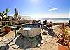 Private spa on beachfront patio