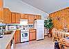 The full kitchen has all the comforts of home.
