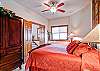 Second bedroom has a queen-sized be.