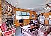 D1 has a comfortable living area with a sleeper sofa for extra occupancy.