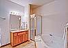 The master bath has a two-person jetted tub and a separate shower.