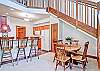 Plenty of seating in the dining area and bar. A full kitchen will make the most of your meal times.