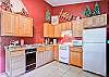 A full kitchen completes your home away from home!