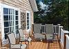 A great view of the Pacific Ocean from this deck.