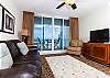 Patio doors open from the living room as well as the master bedroom, offering an amazing view!