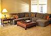 Sink into the couch and watch the fireplace
hypnotize away any worries. A great spot for the afternoon nap!