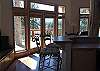 Seating for three more around the kitchen island.