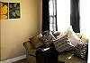 A silk sofa sleeper with a down covered memory foam mattress, sleep tight!