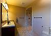Walk in shower in the master bath.
