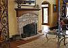 Reclaimed French tile on the fireplace.