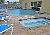 Island Royale outdoor swim-thru pool.