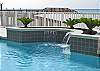Legacy pool - view of waterfall.