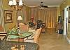 View of living and dining area.
