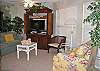 Living room area - flat screen TV.