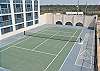 Upper level tennis court.
