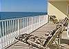 Wrap-around corner balcony.