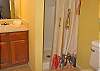 Downstairs bath - walk-in shower.