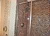 Walk in shower.