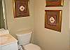 Half bath from hall entrance.