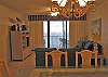 View to beach from living/dining area.