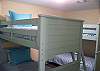 One of two bunk rooms with private bath.