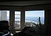 View the seasonal migrating whales or watch the sunset in the evening from inside the living room.