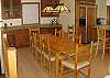 This dining room table was once used in the Belgian Army.  The hardwood floors below were once used as the basketball court for the Golden State Warriors.