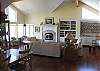 You can see the dining room table on the left.  The kitchen is to your right.