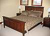 Comfortable queen sized bed.