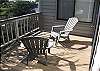This deck, located just off the dining room, has wonderful ocean views.