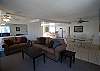Living and dining areas